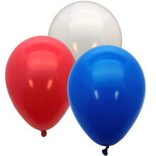 Červeno-bielo-modré perleťové latexové balóny 12 palcov, 60 ks