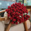 Håndlaget heklet rosebukettteppe roserosa 60 cm 4