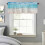Kapsa na prut Beach Blue Ocean Waves Valance 54x18 palců 3