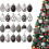Polka Dot Ornaments Black White 24 Pcs 1