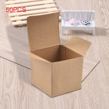 Svadobná krabička na cukríky Kraft DIY 50 ks