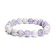 Conjunto de 3 pulseras redondas lisas de cuentas de esfalerita