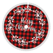 Christmas Tree Skirt Plaid 48 Inch