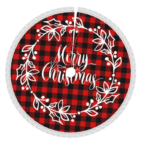 Christmas Tree Skirt Plaid 48 Inch