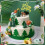 Diskokugle Cupcake Toppers Retro Guld Sølv Grøn Brun24 3
