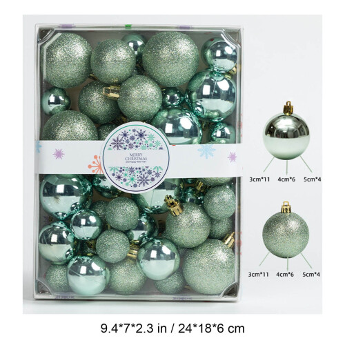 Staron Mini Christmas Ornaments Green 42pcs
