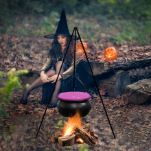 Halloween-ulkoristeinen patavalaisin, mustaa muovia