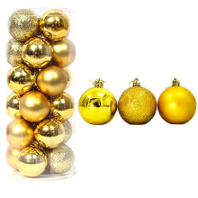 Gold Shatterproof Christmas Ball Decoration 12cm