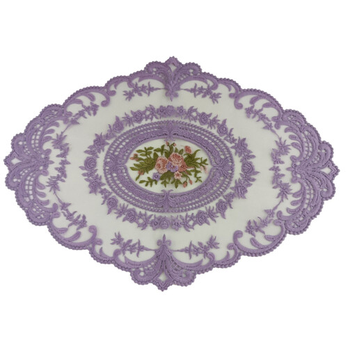 Embroidered Lace Placemat Coaster Set 2 pcs