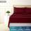 Queen Brushed Microfiber Sheet Set Burgundy 4-Piece 2