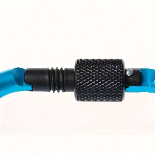 Moschettone a D con blocco, 5 pezzi, 8 cm, alluminio 2