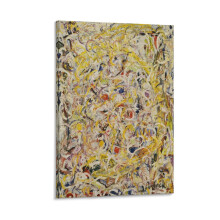 Poster su tela con stampa astratta di Jackson Pollock, 8x12 pollici.
