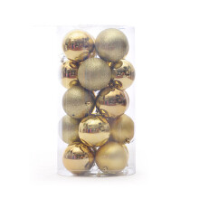 Gold Christmas Balls Ornaments 1.57 inch 24 pcs