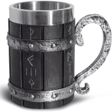 Viking Vintage Oak Barrel Beer Mug 600 mL