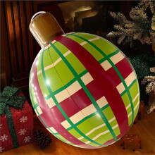 HBASD inflatable Christmas ball outdoor decor red green 24