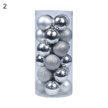 Christmas Ball Ornaments Shatterproof Blue Plastic 24 Pack