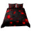 Geometric Comforter Set Red Black 3 PCS Honeycomb Design 2