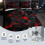 Geometric Comforter Set Red Black 3 PCS Honeycomb Design 4