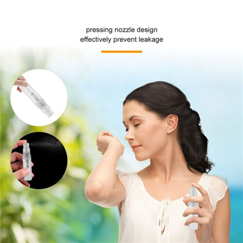 160x 3ML Transparent Plastic Spray Bottle Small Cosmetic Packing Atomizer Perfume Bottles Atomizing Spray Liquid Contain 2