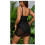 Plus Size Hög Midjad Baddräkt Vintage Cutout 3