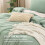 Queen Comforter Set Sage Green 3-Piece All-Season 6