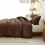 King Brown Comforter Set Quilted Down Alternative 3-Pc 5
