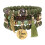 Bohemian beaded charm bracelet stretchable multilayer 1