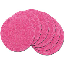 Miyuadkai round woven placemats set of 6 hot pink