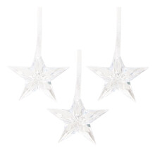 Snowflake Christmas Tree Ornaments White 3pcs