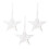 Snowflake Christmas Tree Ornaments White 3pcs 1