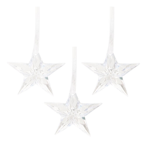 Snowflake Christmas Tree Ornaments White 3pcs