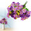 Blå UV-resistenta konstgjorda blommor utomhuspaket 2