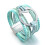 Handmade silver circle leather bracelet for women 1