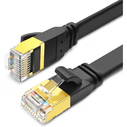 CAT8 Ethernet-kabel Svart 1,8 m 2-pack 1