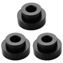 3Pcs Shower Fixing Kit Equipment Water Pipe Copper Decorative Cover Bathroom Faucet Accessories Electroplating-Black