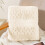 Flannel Jacquard Throw Blanket Beige 28x39 Inch 4