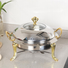 LOVIVER stainless steel food warmer with lid and holder