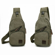 Men's Canvas Messenger Bag Outdoor Travel Chest Pack