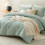 Sage Green Queen Comforter Set 3-Piece Breathable Quilted 4