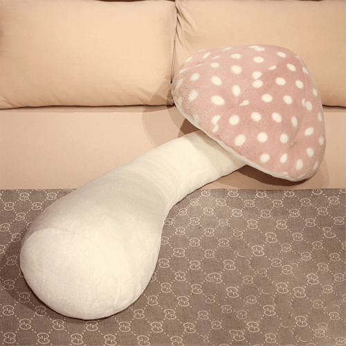 Mushroom pillow plush home decoration black 1