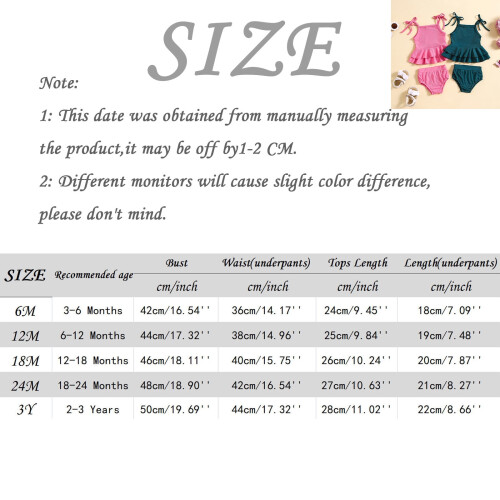 Baby girl sleeveless solid swimsuit for 3-6 months 2