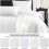 White Queen Quilt Set Modern Wave Pattern 3-Piece 4