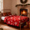 Red Snowflake Christmas Throw Blanket Polyester 150x200cm 8