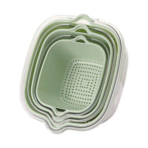 Quinlirra Vegetable Washing Basket Double-layer Plastic 1