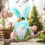 Easter Gnome Doll Bunny Green Hanging Decoration 4