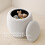 Boucle Ottoman with Hidden Storage 16 Inch Round Ivory 6