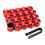 Car Wheel Lug Nut Covers Red 19mm 20 Pieces 4