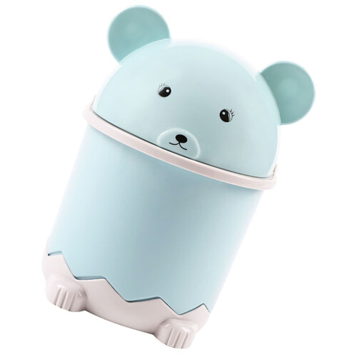 Unbranded small bathroom garbage can with lid cartoon mouse 2