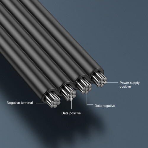 Cablu USB-C la USB din silicon, conector unghiular de 480 Mbps 2