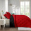 Red Twin/Twin XL Comforter Set Reversible 3 pcs 2